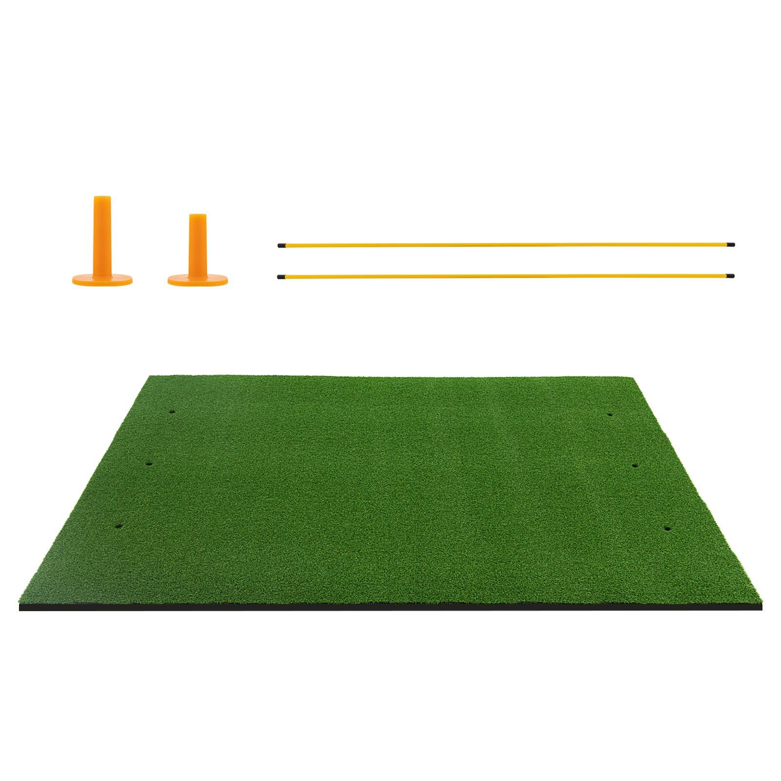 Golf Hitting Mat 20mm Artificial Turf Mat w/2 Rubber Tees 152 cm x 117 cm