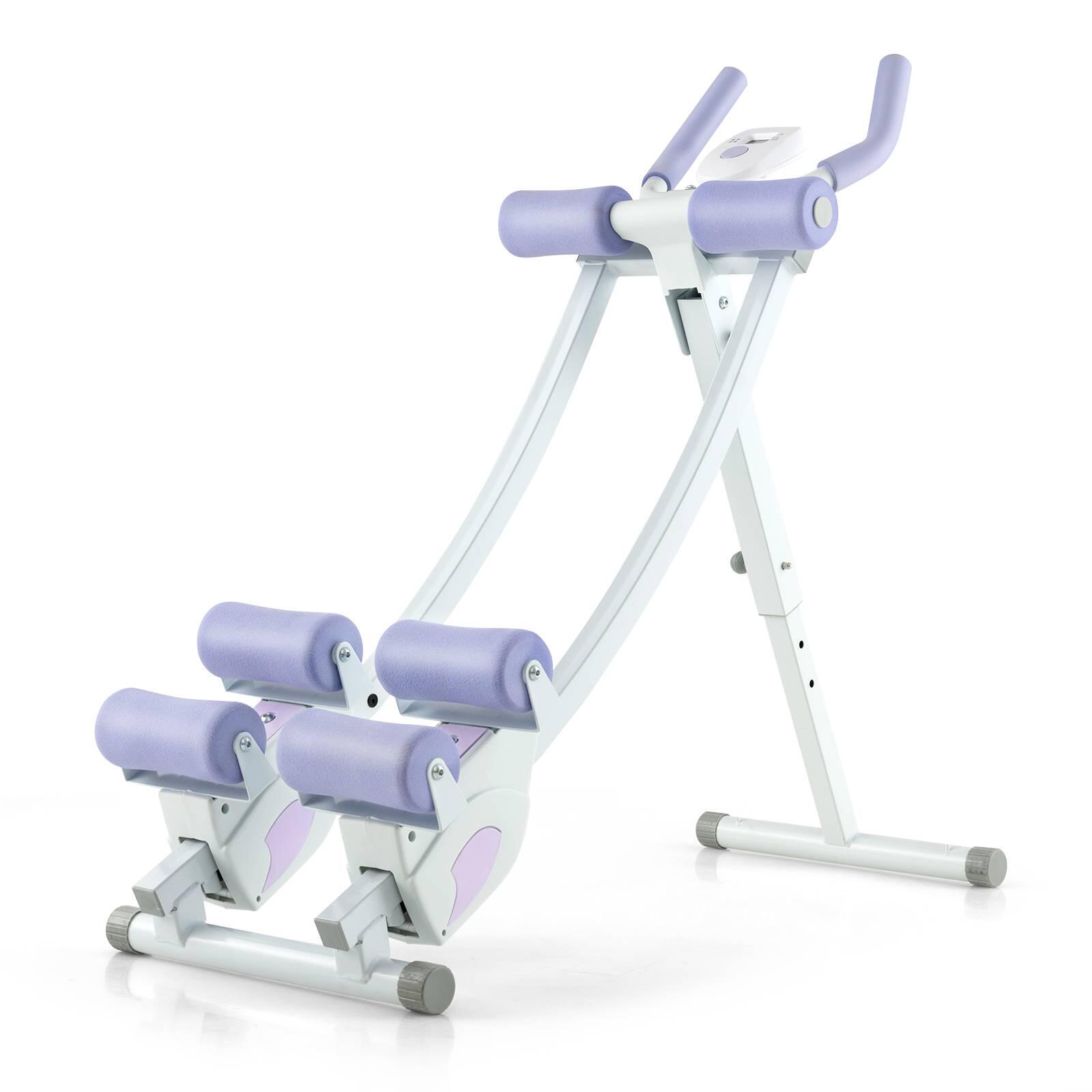 Ab Machine Foldable Abdominal Workout Trainer w/LCD Monitor