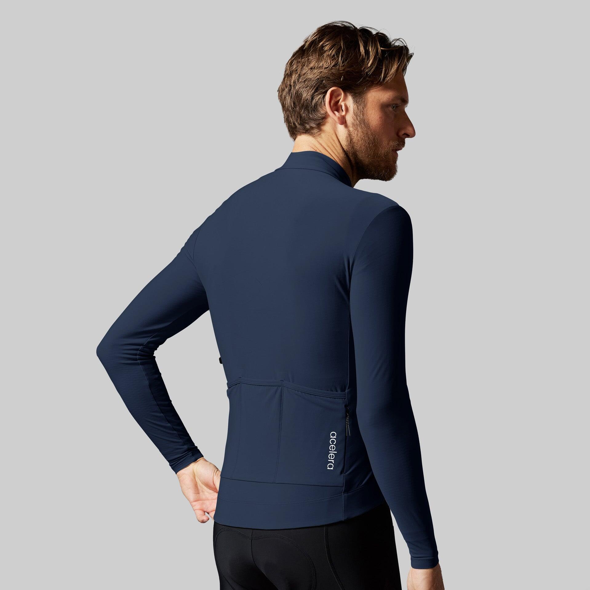 Warm Fietsshirt Heren Lange Mouwen Wielershirt Wielerkleding Wielrenshirt 2/7