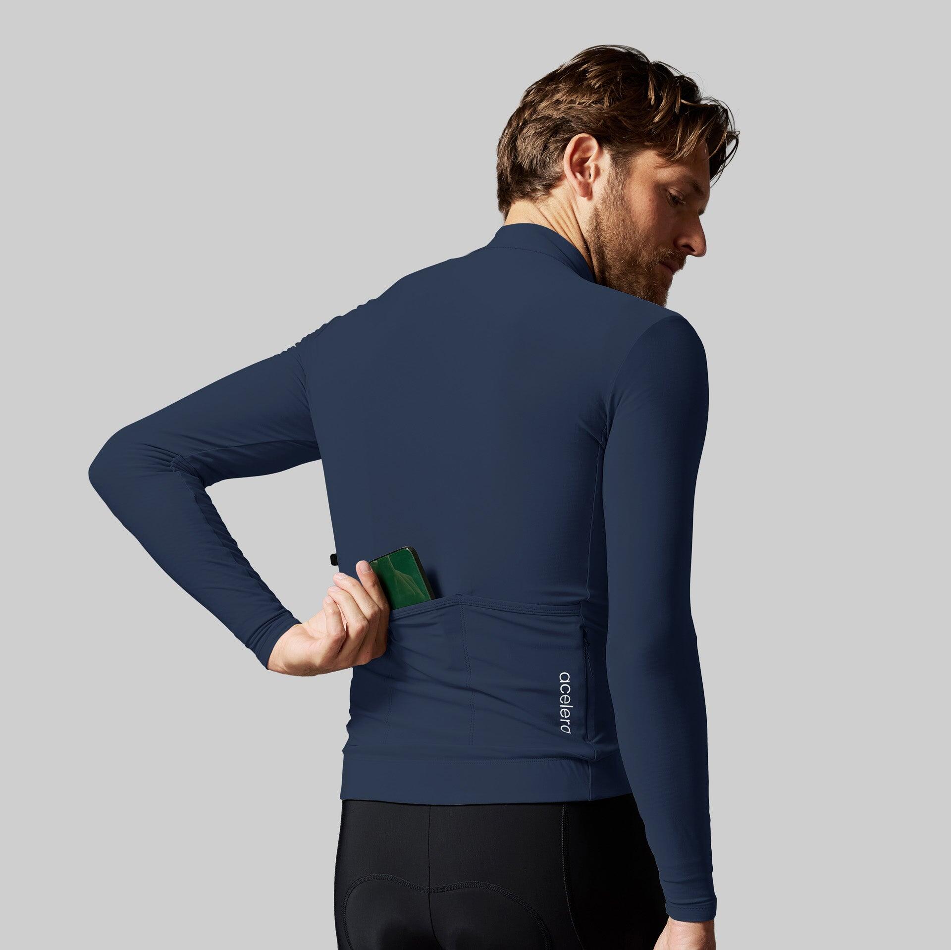 Warm Fietsshirt Heren Lange Mouwen Wielershirt Wielerkleding Wielrenshirt 6/7