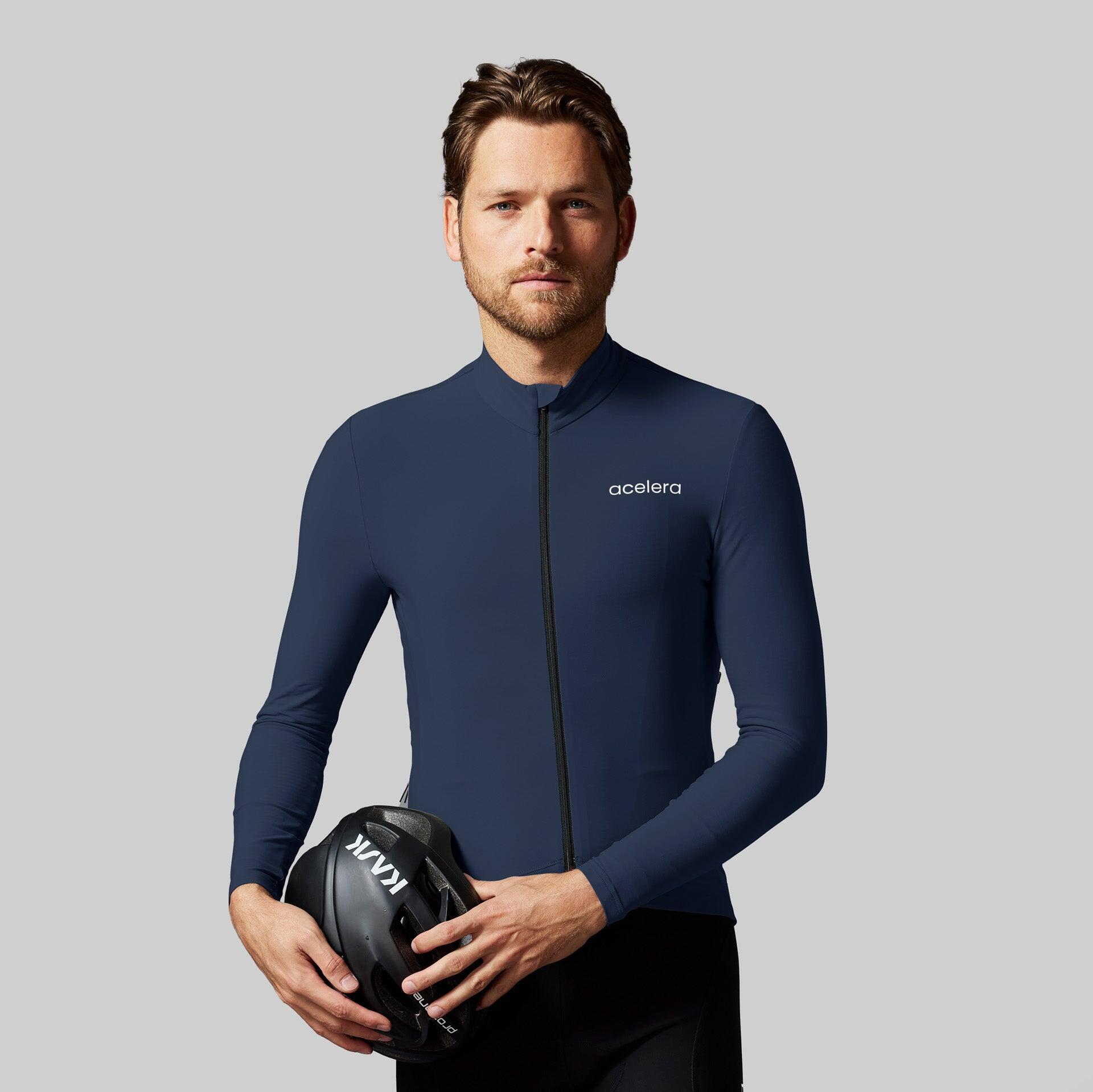 Warm Fietsshirt Heren Lange Mouwen Wielershirt Wielerkleding Wielrenshirt 7/7