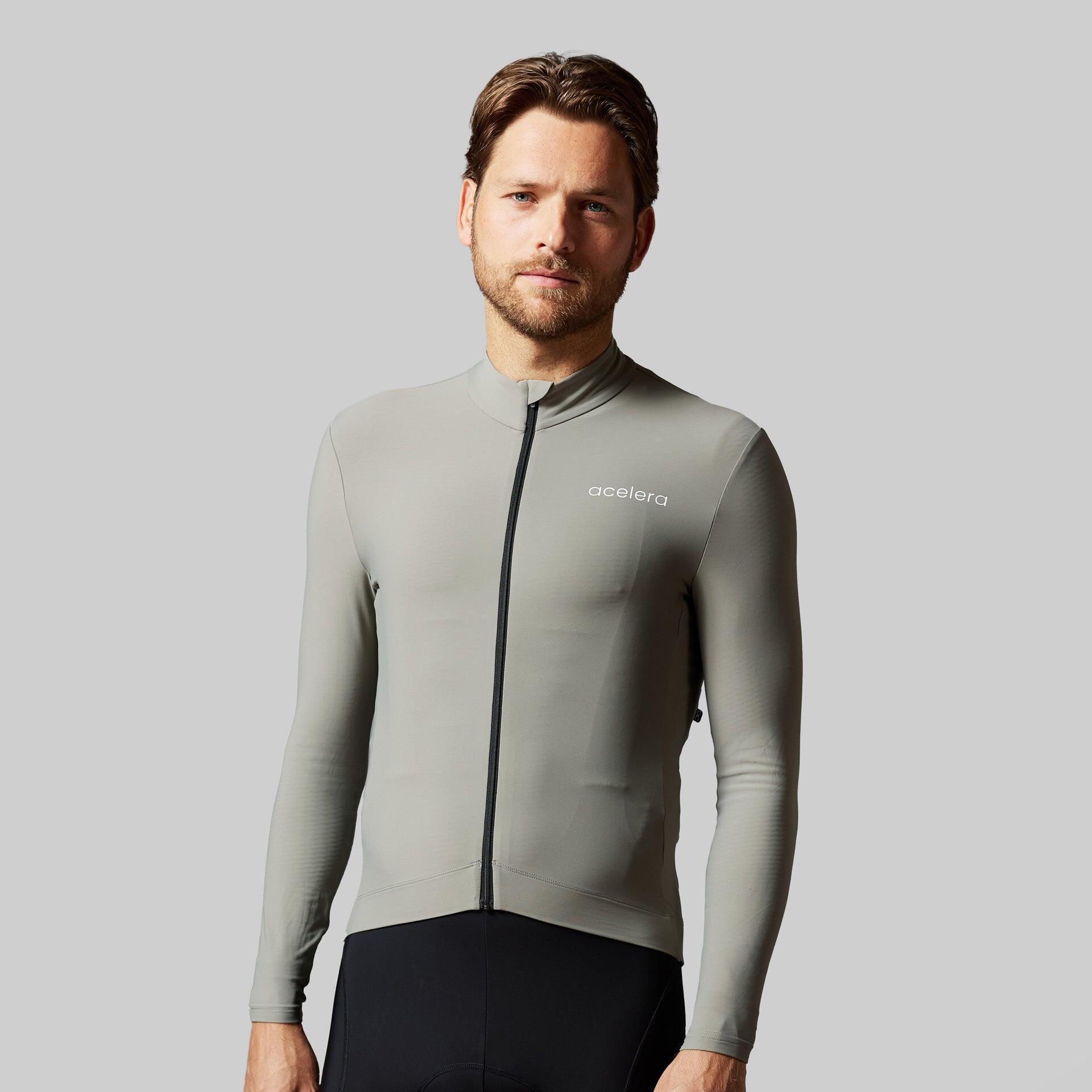 ACELERA Warm Fietsshirt Heren Lange Mouwen Wielershirt Wielerkleding Wielrenshirt