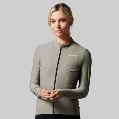 Warm fietsshirt dames lange mouwen wielershirt wielerkleding wielrenshirt
