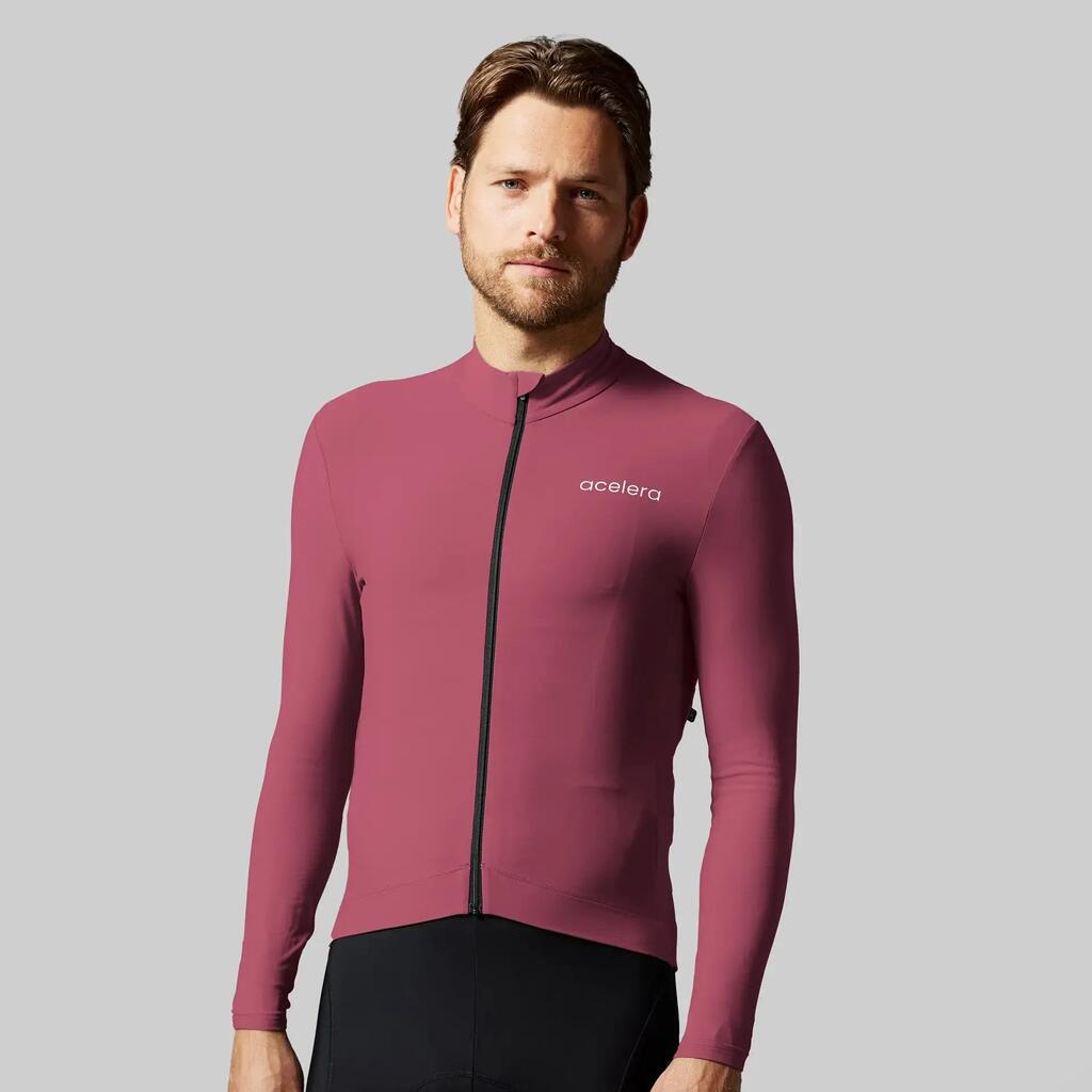 Professional Men's Cycling Jersey Mid-Season Lined Long-Sleeved Shirt Road Top
