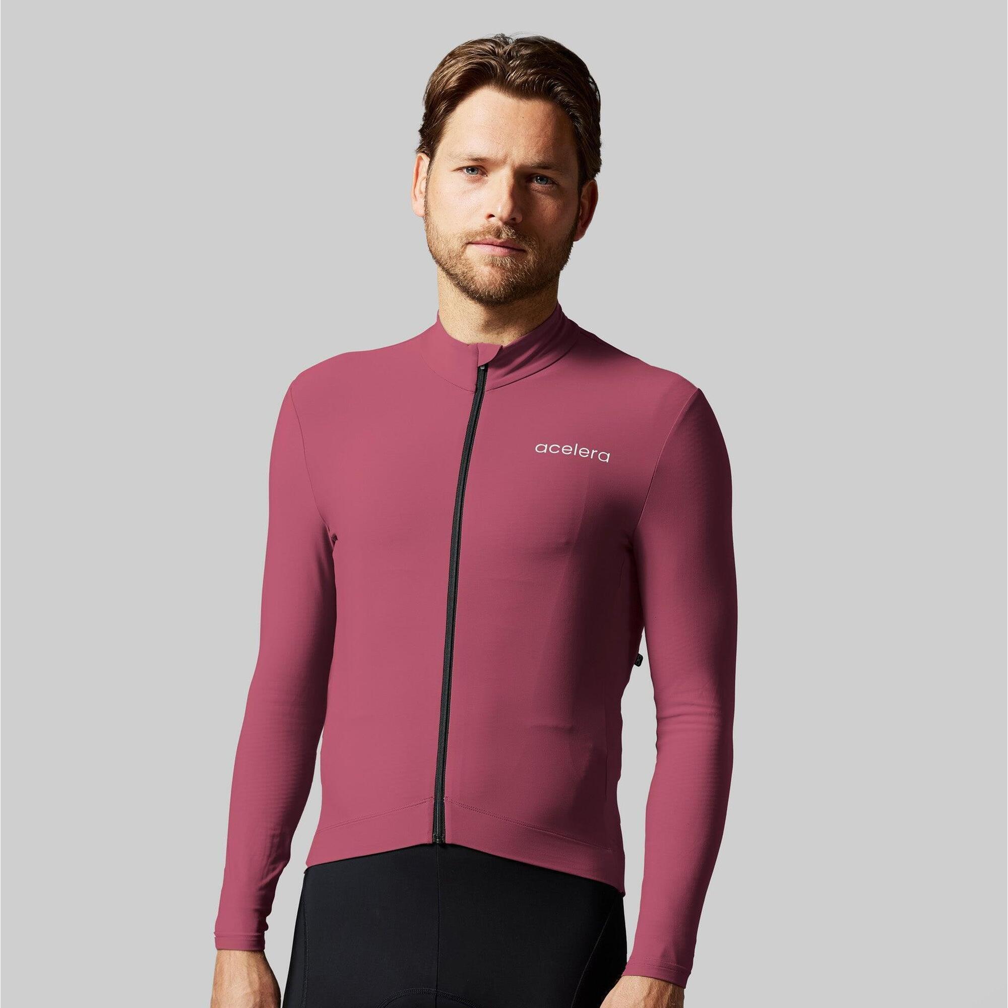 Acelera - Maillot De Cyclisme Chaud Homme Manches Longues Vêtements De Cyclisme De Vélo - Maillot Manches Longues - Rouge - 48 Xl - Decathlon