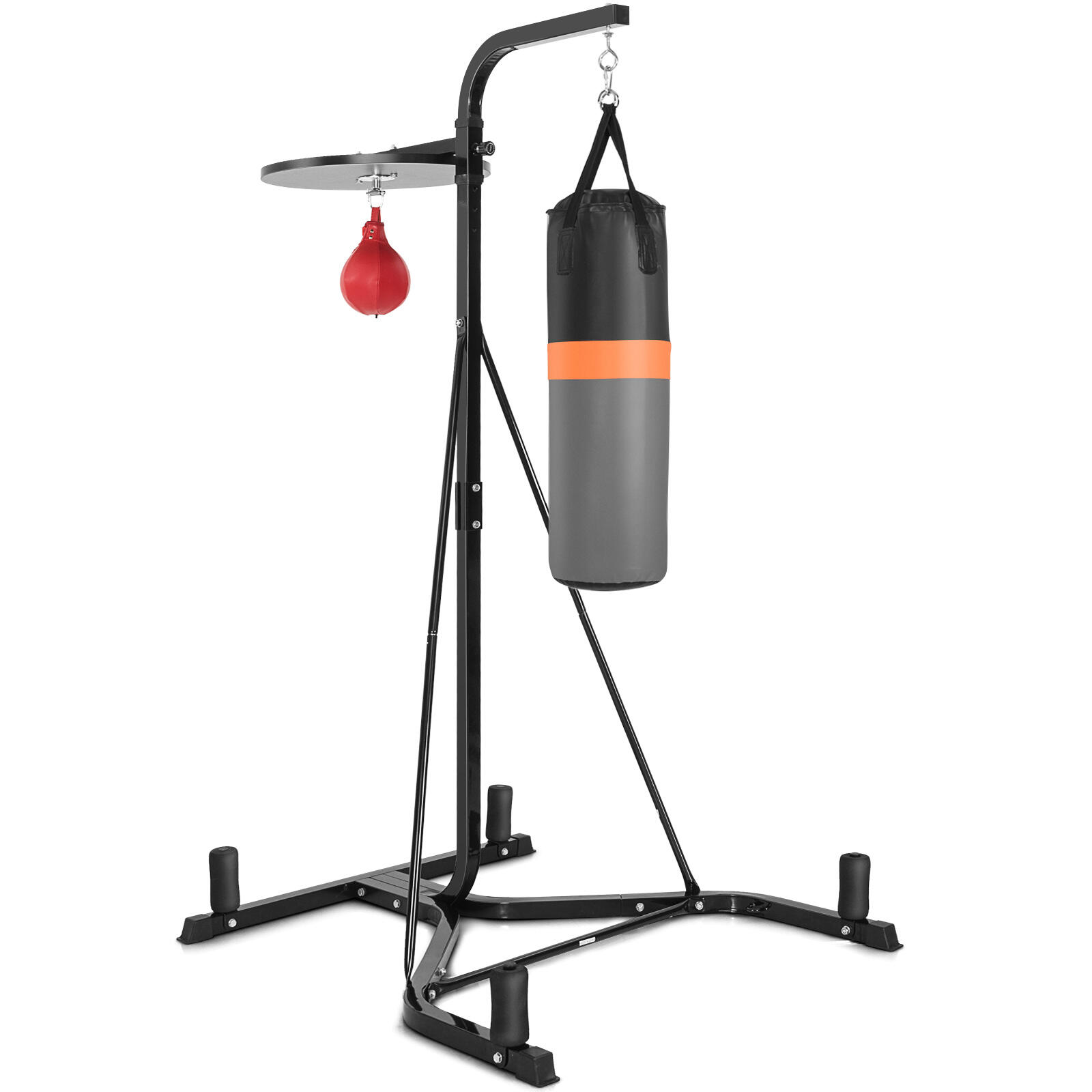 2-in-1 Punching Bag Boxing Stand Heavy Duty Sandbag Rack Home Gym