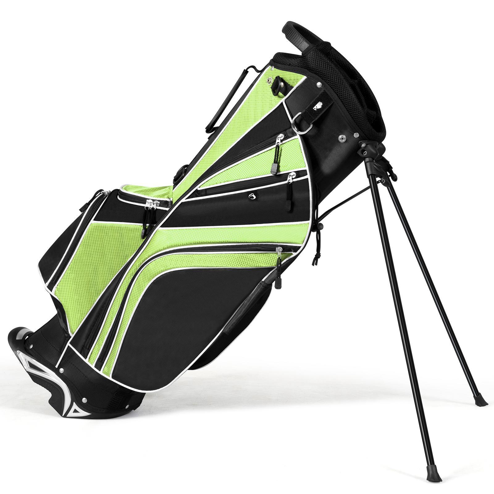 Golf Stand Bag with 6 Way Divider Carry Organizer for Outdoor Use Grey