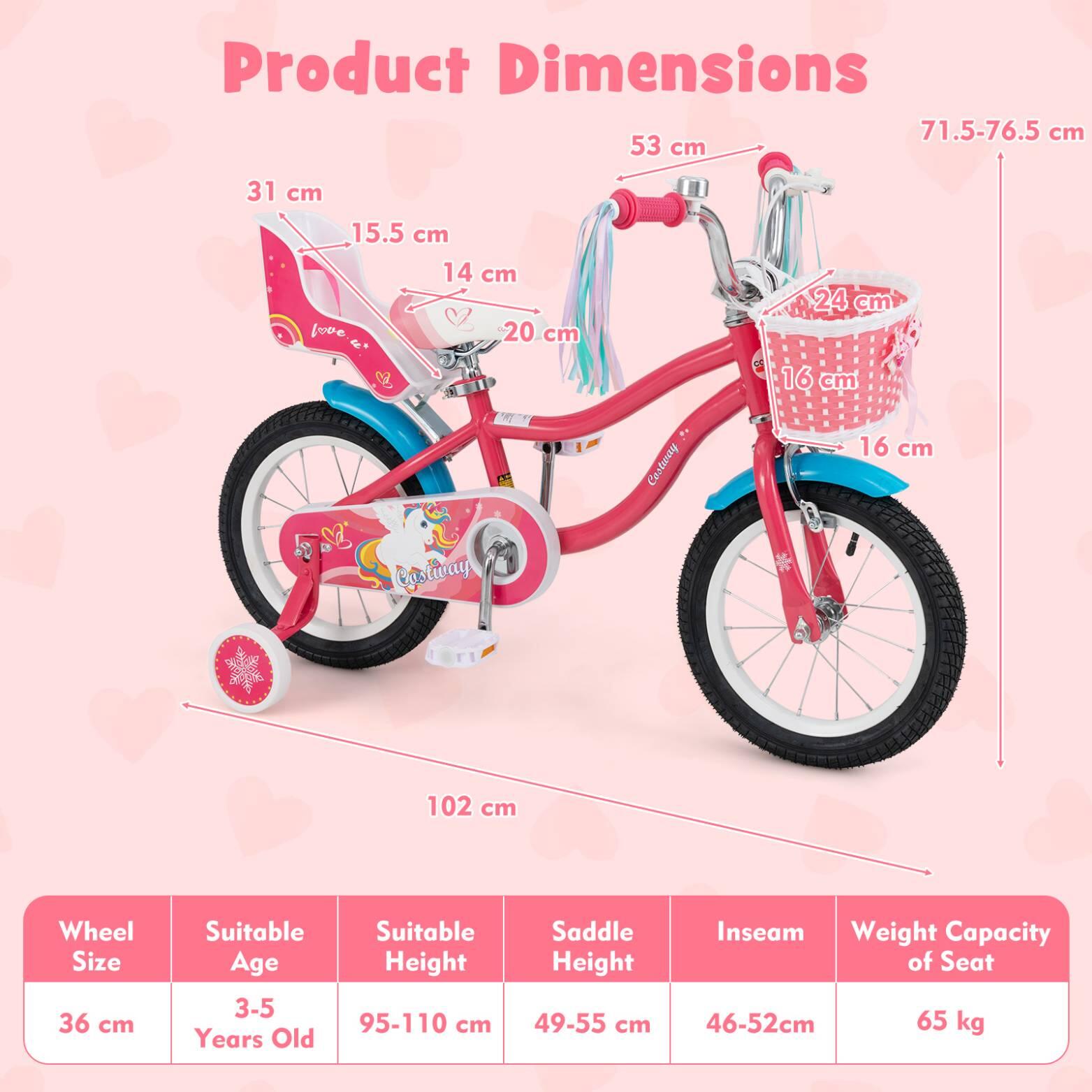 Pink Cycle For Kids Years 16 T Pink Super Girl Cycle Kids Bike