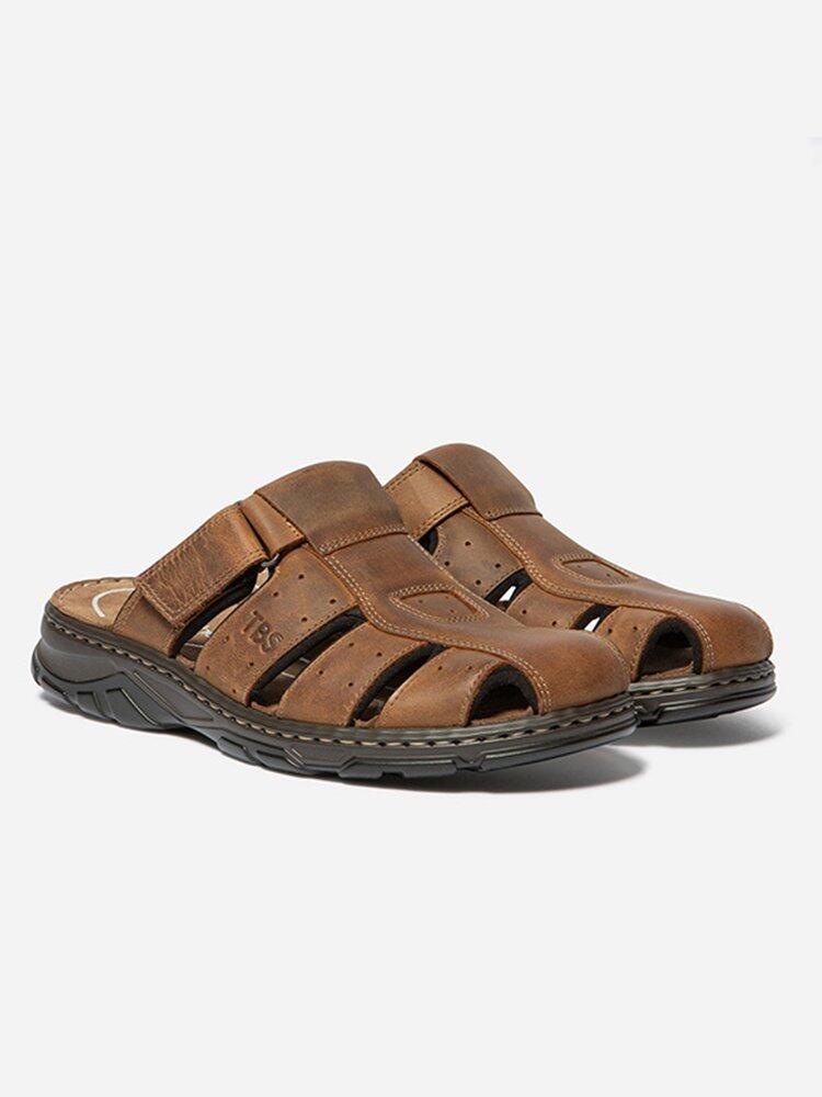 Mules Homme JEROME Coffee - cuir, fermeture velcro 2/4