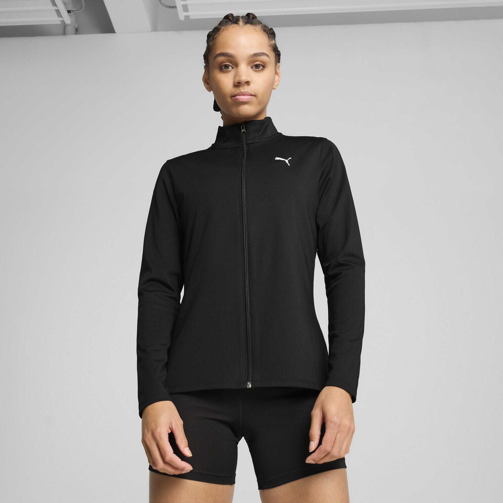 Maglia con zip intera PUMA STRONG da donna PUMA Black 2/7