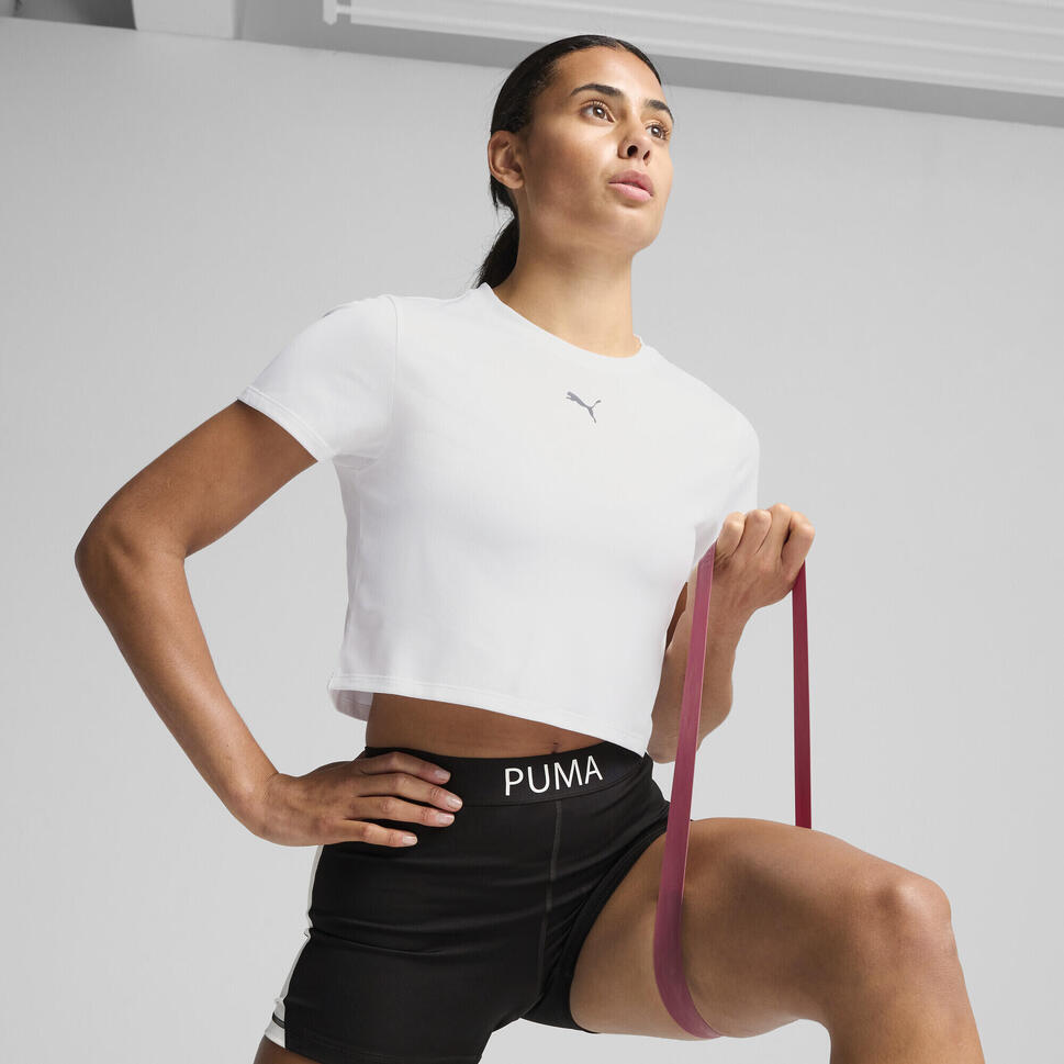 Damska krótka koszulka TAD ESSENTIALS PUMA White
