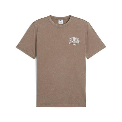 Puma class verwassen t-shirt voor heren puma totally taupe brown
