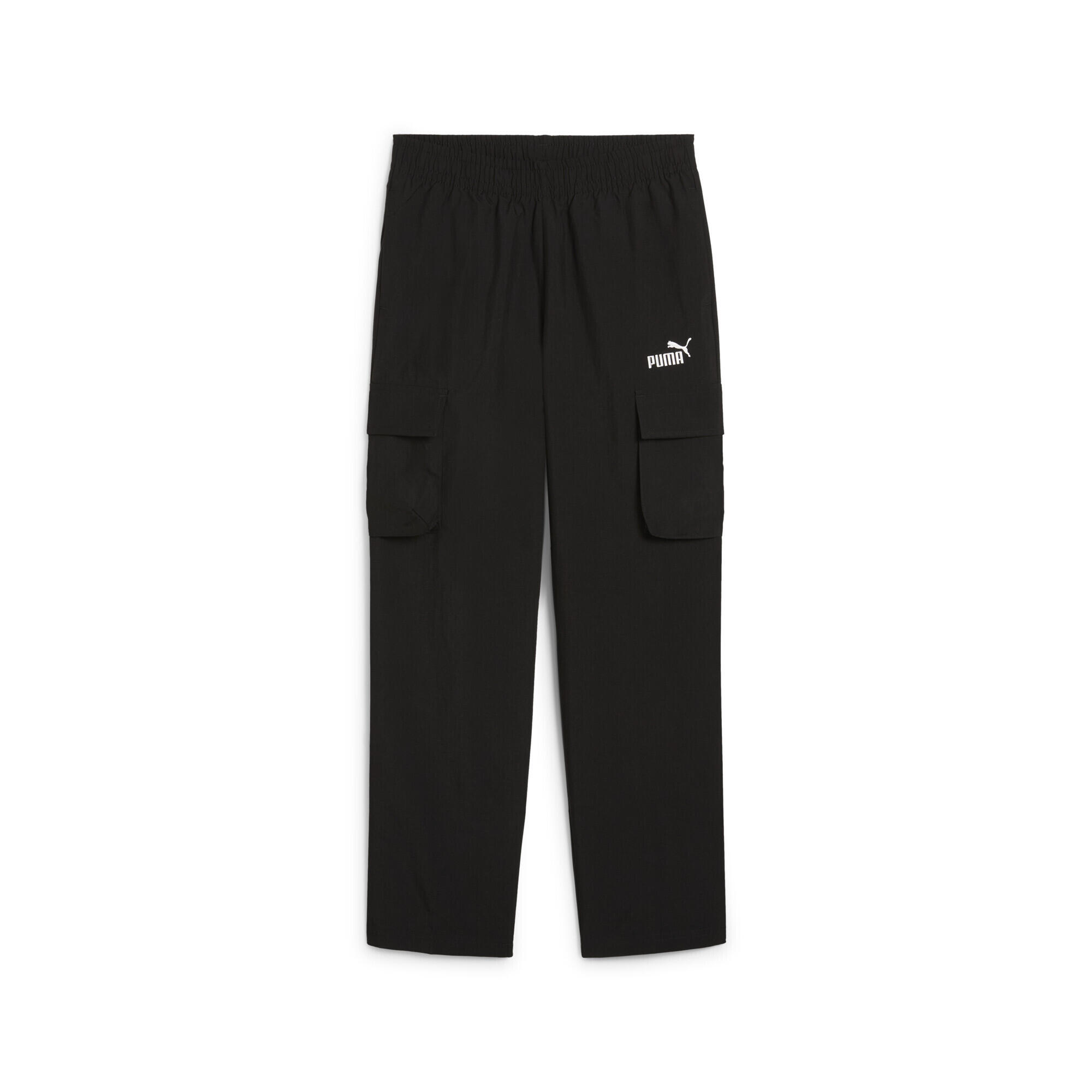 Młodzieżowe tkane bojówki ESS z logo No. 1 PUMA Black