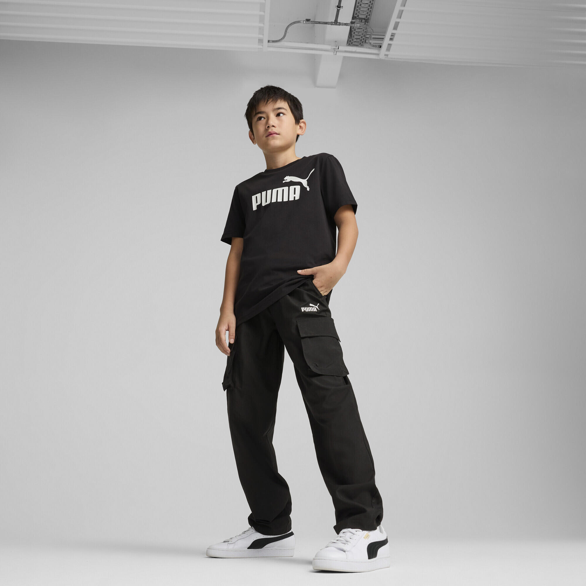 ESS No. 1 Logo Gewebte Cargohose Jungen PUMA 4/7