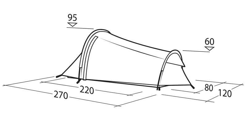 Robens Outdoors Cress 1 Pro Poled Adventure Tunnel Tent 4/7