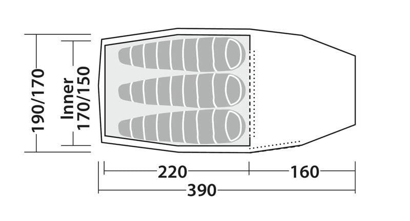 Robens Outdoors Robens Sage 3 Pro Poled Adventure Tunnel Tent 4/7