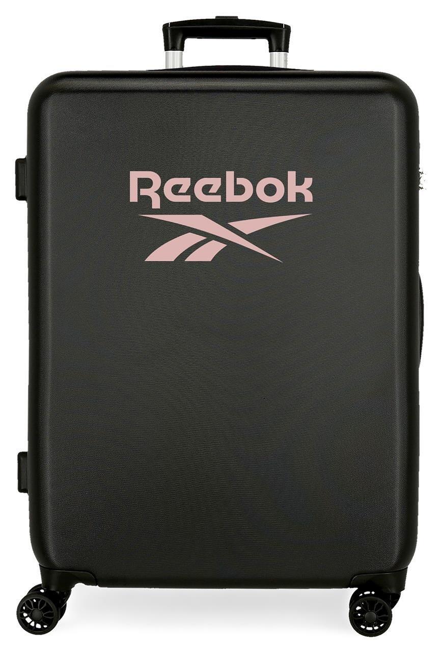 Mala média abs rígida menina reebok beverly 42cm 70l preto