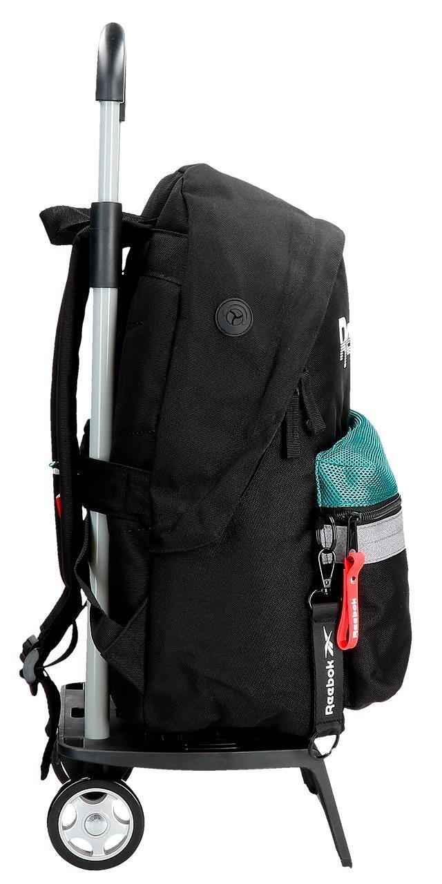 Mochila escolar com carrinho Menino Reebok Andover 44cm Preto 4/7