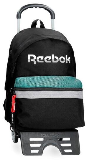 Zaino scolastico con carrello Ragazzo Reebok Andover 44cm Nero