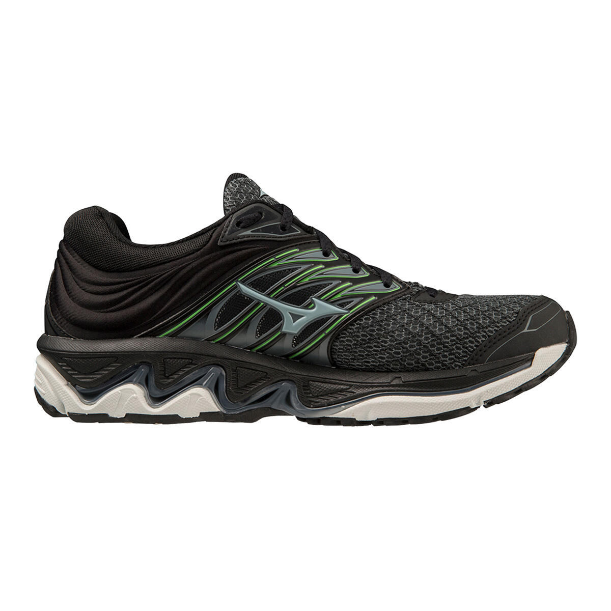 Mizuno Wave Paradox 5 Zwarte En Groene Hardloopschoenen 3/5