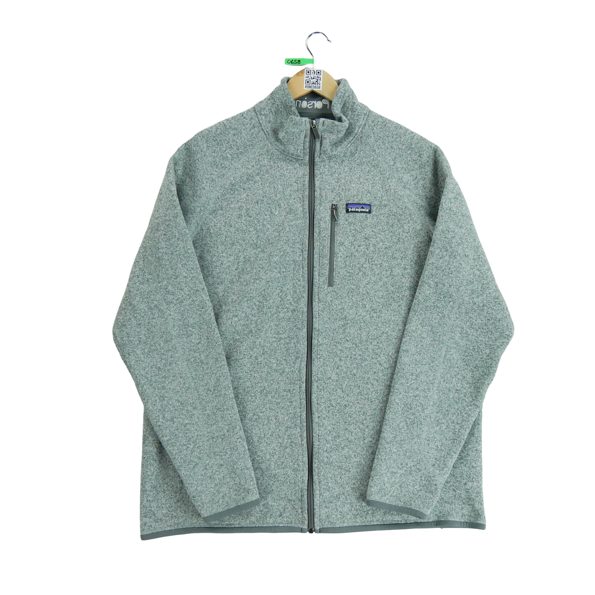 PATAGONIA Seconda Mano - Giacca in pile grigio da uomo - Stato molto buono