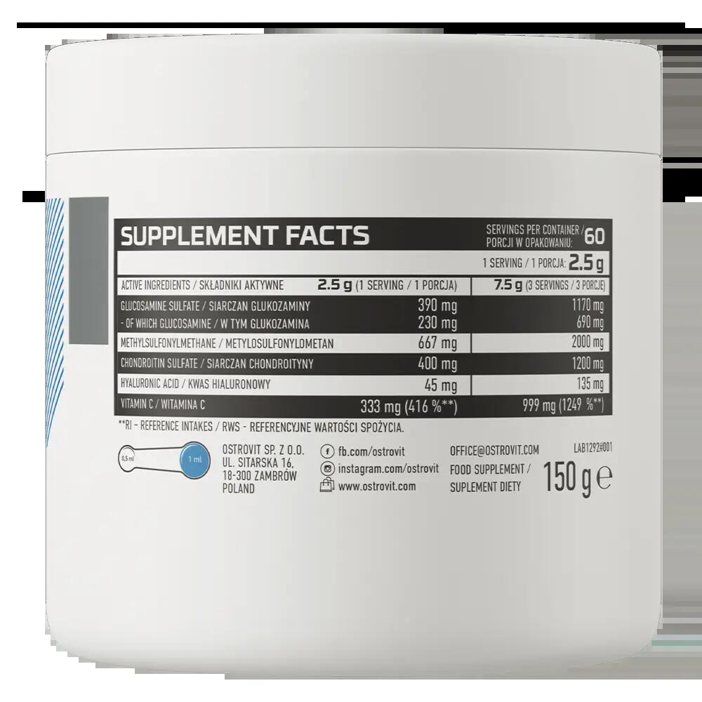 OstroVit Glucosamine + MSM + Chondroitin 150 g Raspberry 3/3