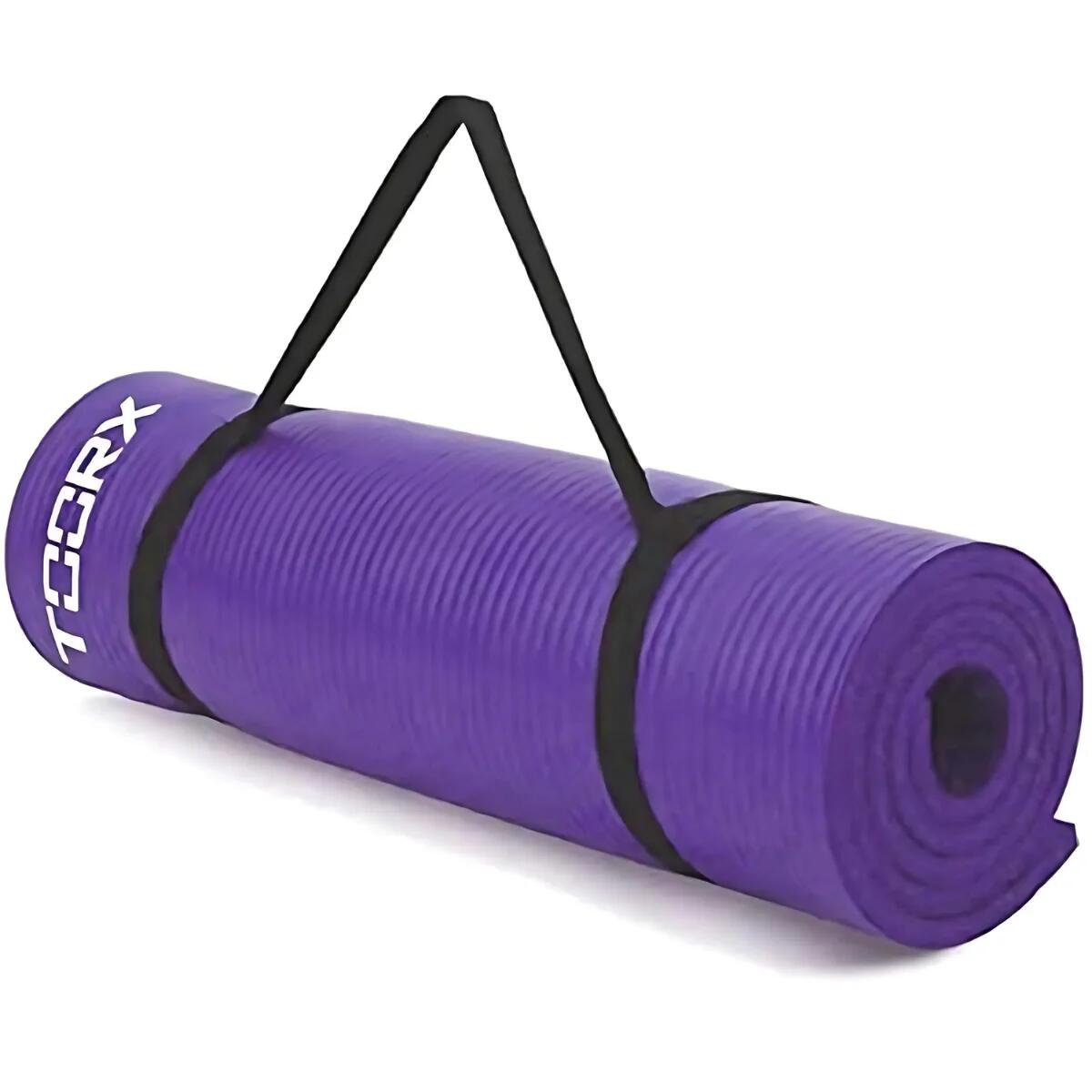 Toorx - Tapis De Fitness Avec Cordon De Transport - Tapis Pilates - Bleu - 172 Cm - Decathlon