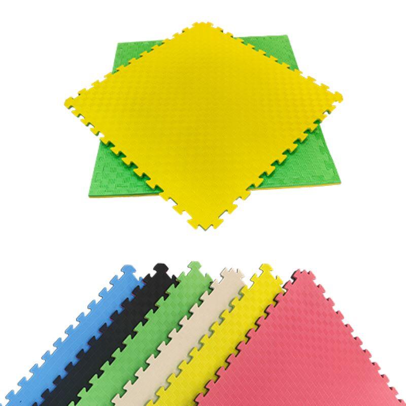 Tatami puzzle eva pack 20. 1 x 1 x 20mm (verde - amarelo)