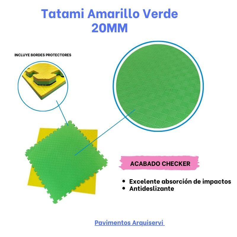 Tatami Puzzle EVA 1 x 1 x 20mm Verde - Amarillo (Pack 16) 4/7