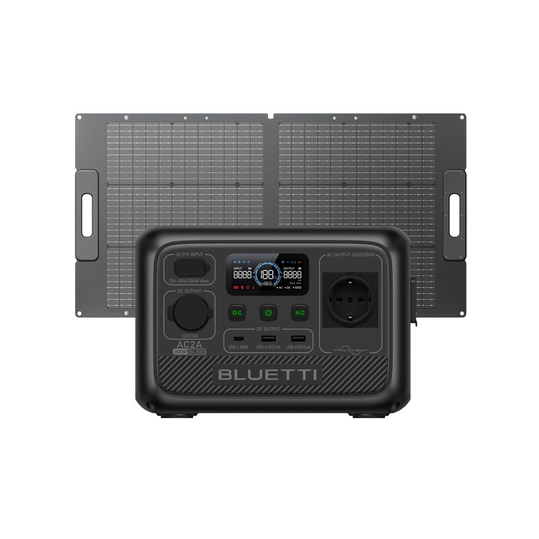 BLUETTI BLUETTI draagbaar elektrisch station AC2A 300W + 100W zonnepaneel voor caravan