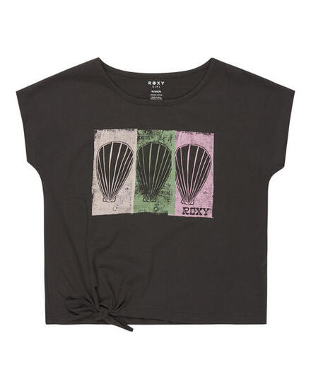 Camiseta de manga corta PURA PLAYA Negro Niña