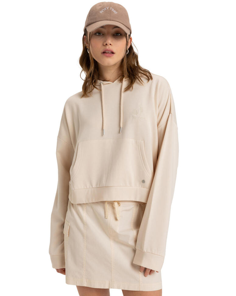 Bluza z kapturem dla Kobiety SURFING BY DAYLIGHT Beżowy