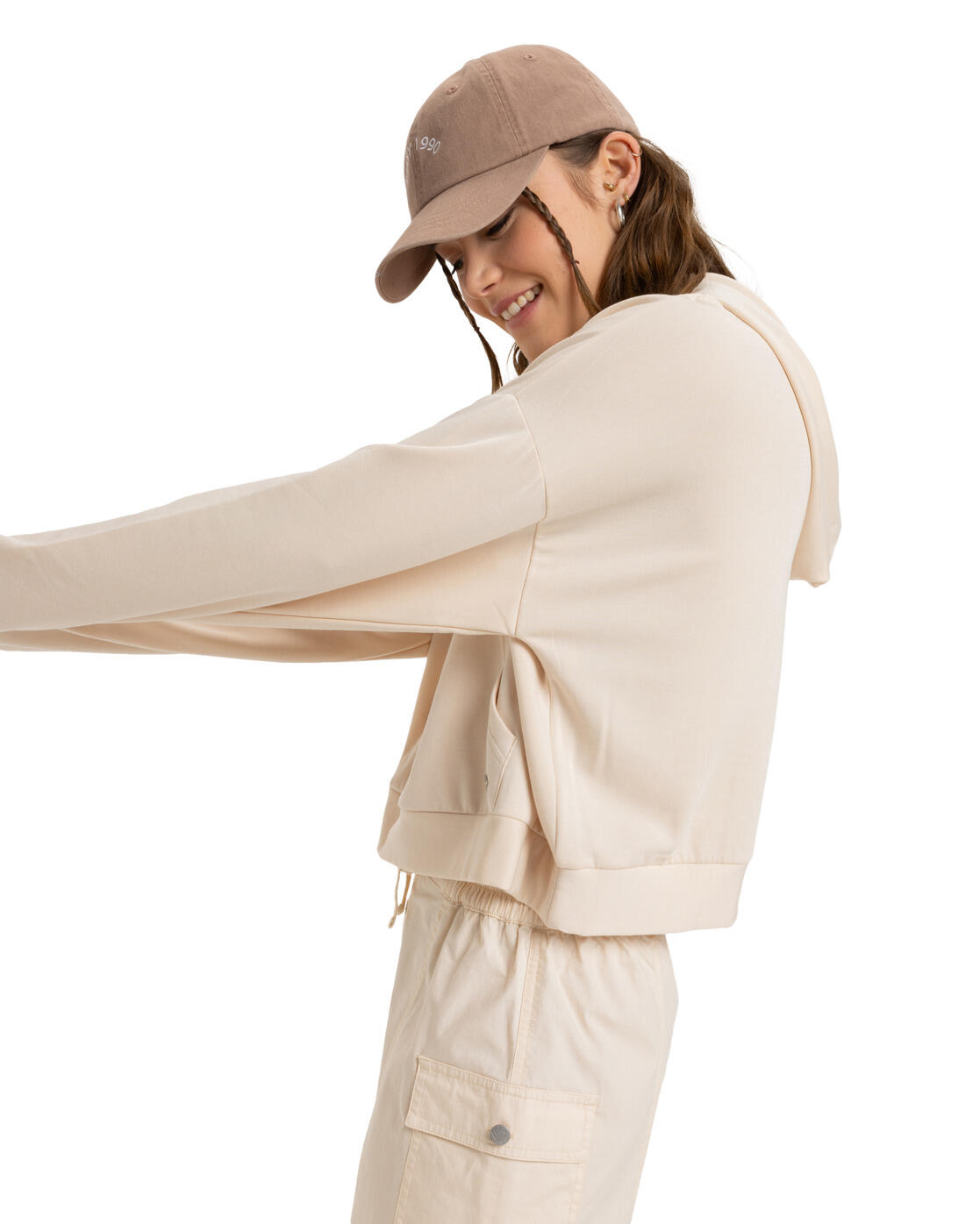 Sweat à capuche SURFING BY DAYLIGHT Beige Femme 4/4