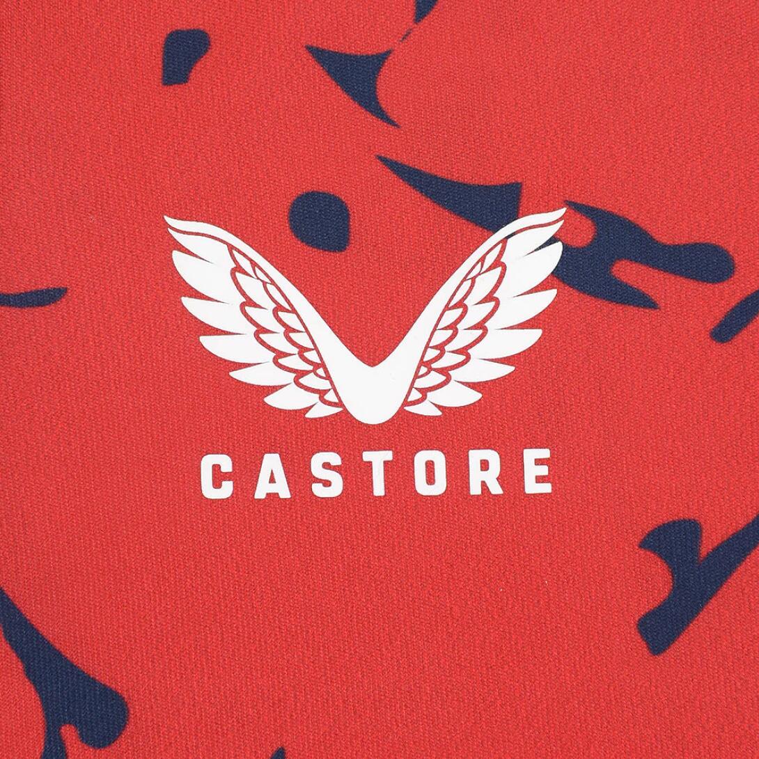 Castore Training Kid's T-Shirt Short Sleeve Printed Red Top 3/3