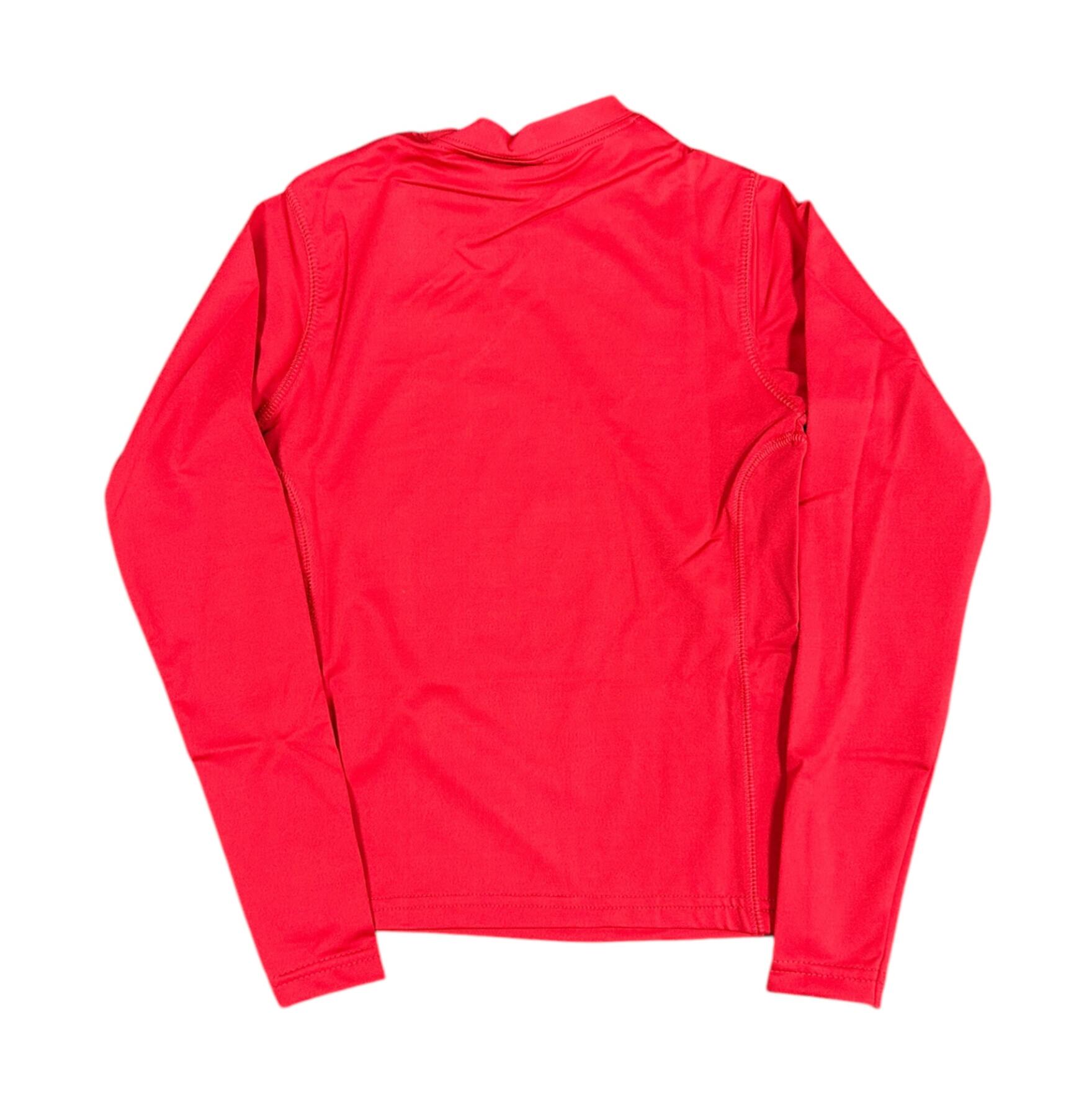 Kid's Sports Baselayer Top David Luke Tech Sports Red Long Sleeve 3/3