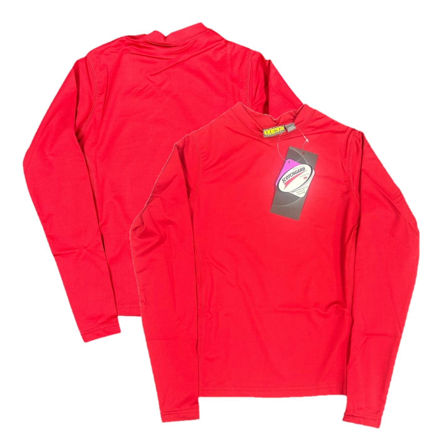 NO BRAND Kid's Sports Baselayer Top David Luke Tech Sports Red Long Sleeve