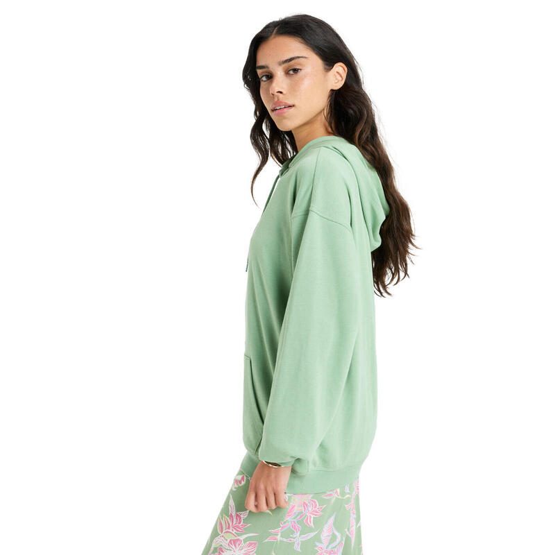 Bluza z kapturem dla Kobiety HIBISCUS HEART Zielony