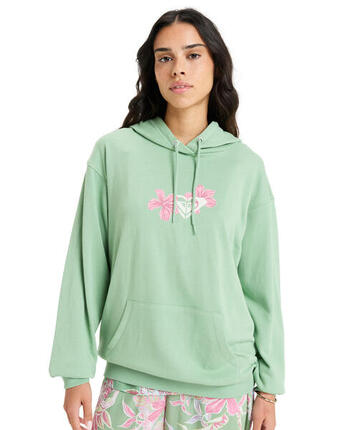 Sudadera con capucha HIBISCUS HEART Verde Mujer