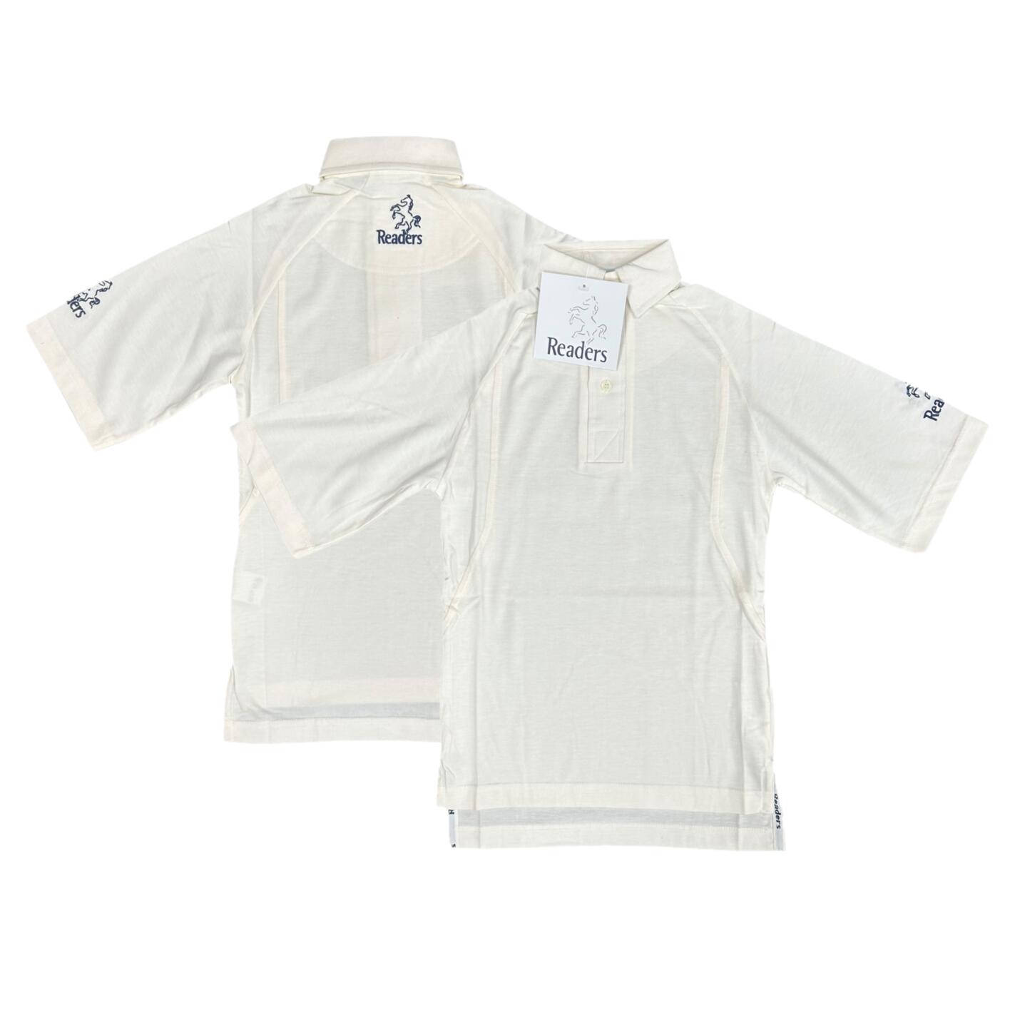Readers Kid's Cricket Polo Shirt Cricket Whites Short Sleeve 1/3