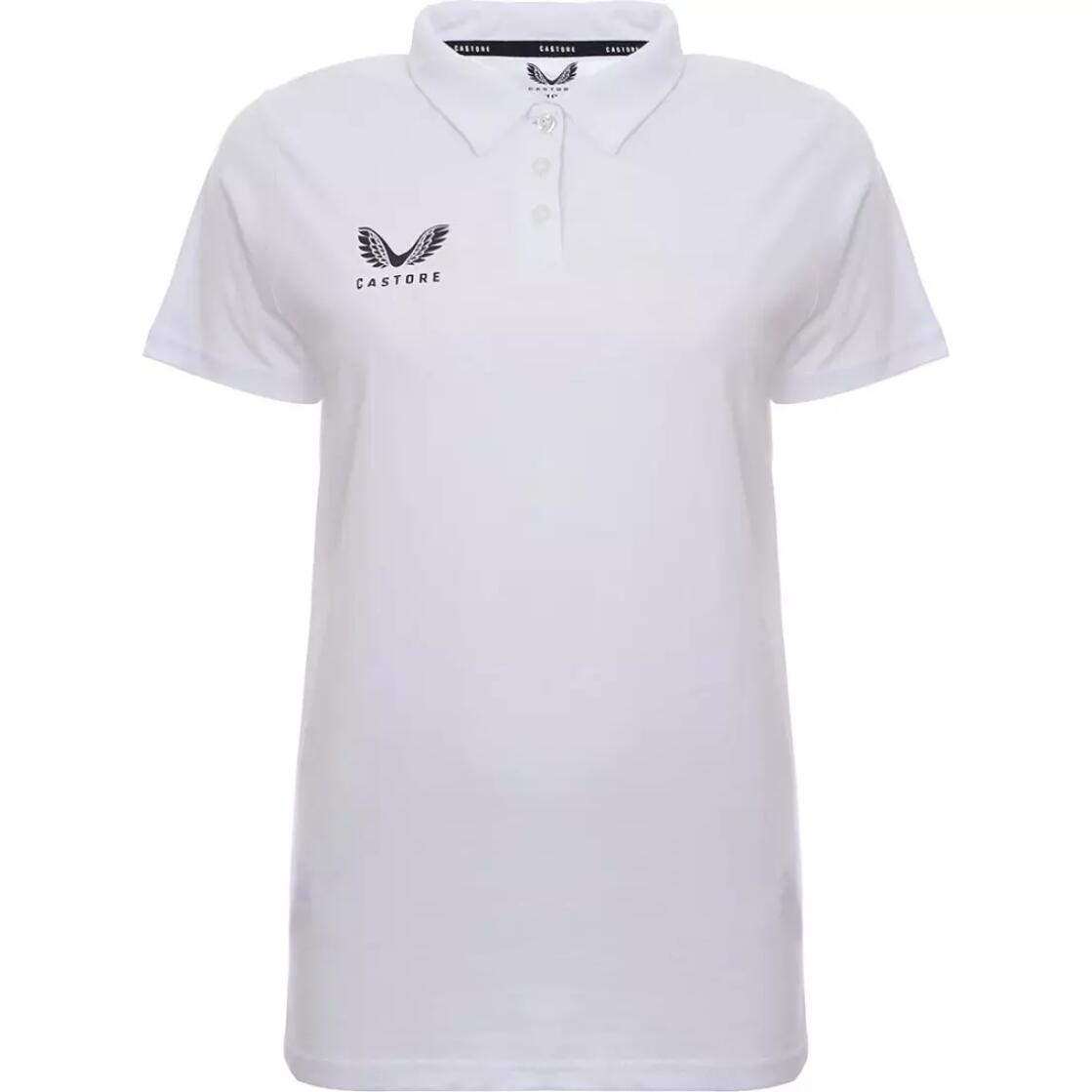Castore Kid's Sports Polo Shirt Kid's White Logo Short Sleeve 2/3