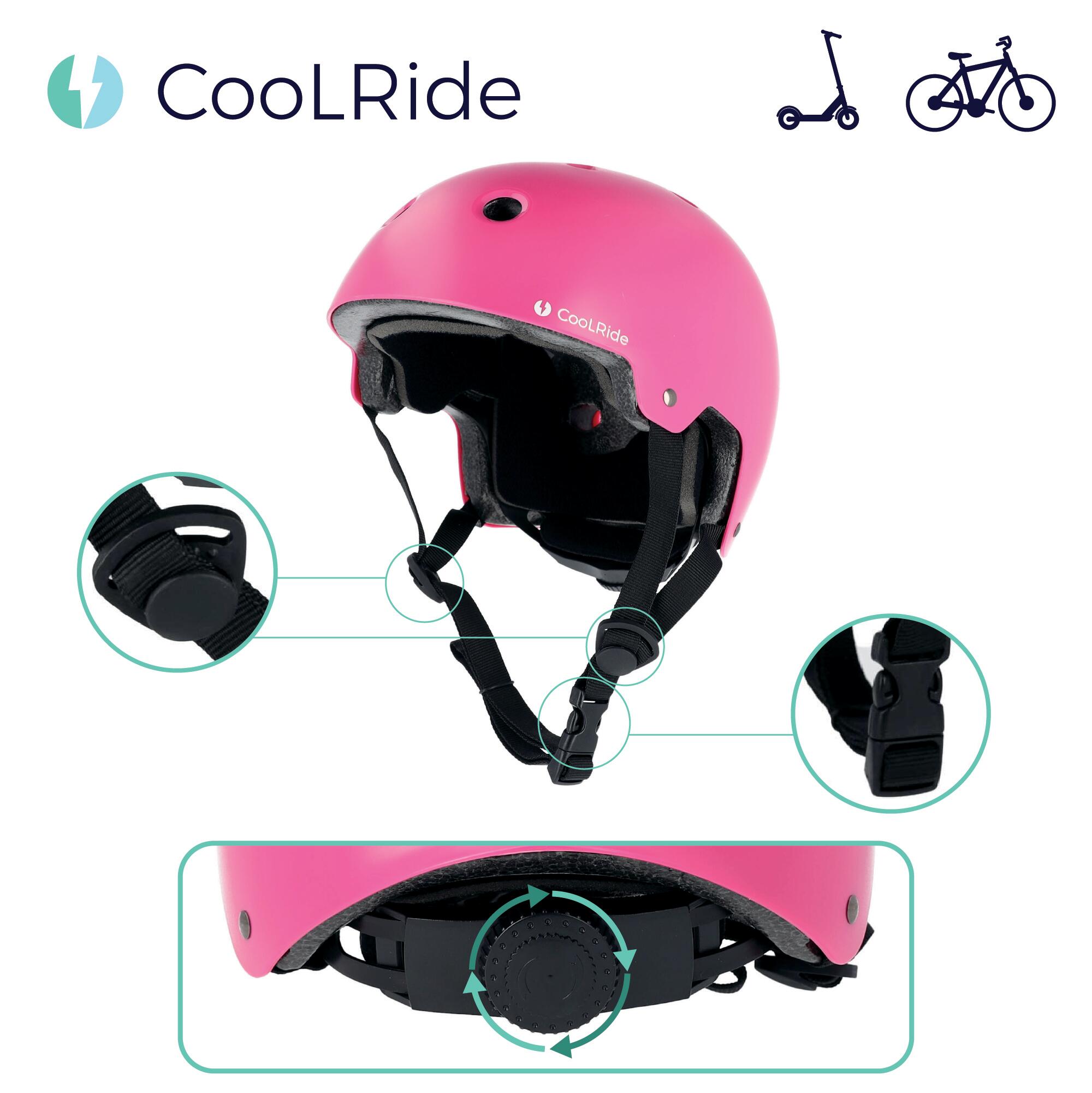 Casque vélo enfant 48-54 cm Multisport Rose 3/6
