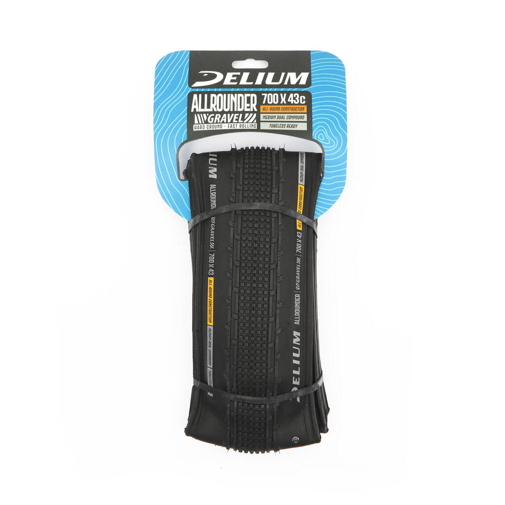 DELI SA‑317 700×43C Allrounder Folding Tyre – Black