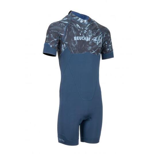 Shorty homme Atoll Seaweed 2 mm zip dorsal L