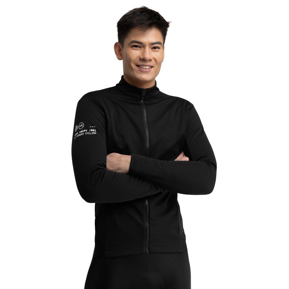 SIROKO Giacca invernale softshell da ciclismo uomo Core Everest Nero