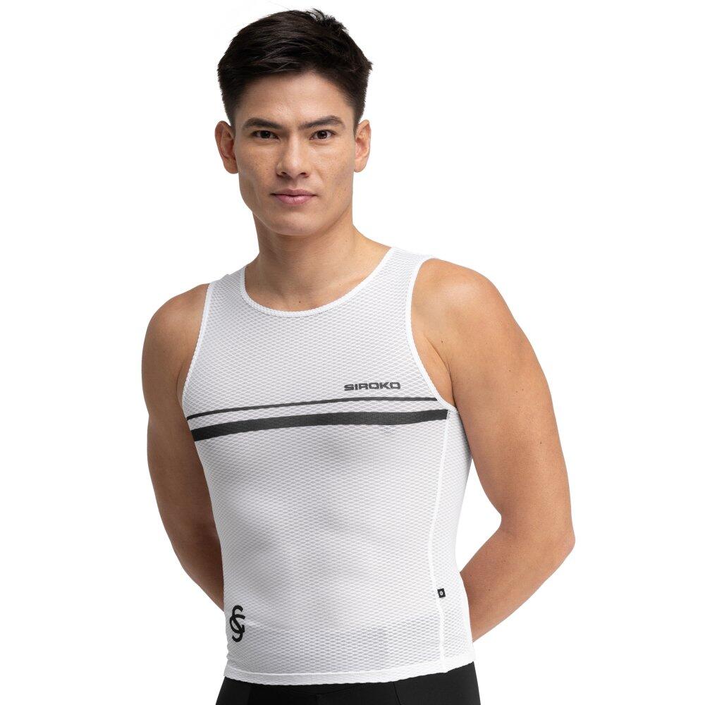 Men Cycling 's real sporting de gijón x siroko base layer top SC BL Capitán Wh