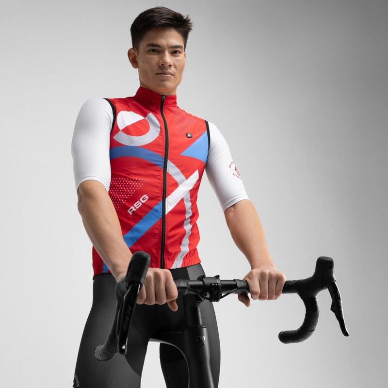 Gilet vélo coupe-vent homme Real Sporting de Gijón x Siroko Cyclisme SC V1 Est