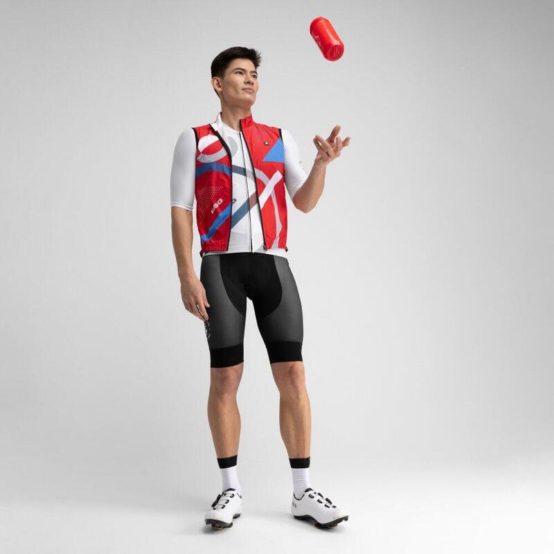 Gilet vélo coupe-vent homme Real Sporting de Gijón x Siroko Cyclisme SC V1 Est
