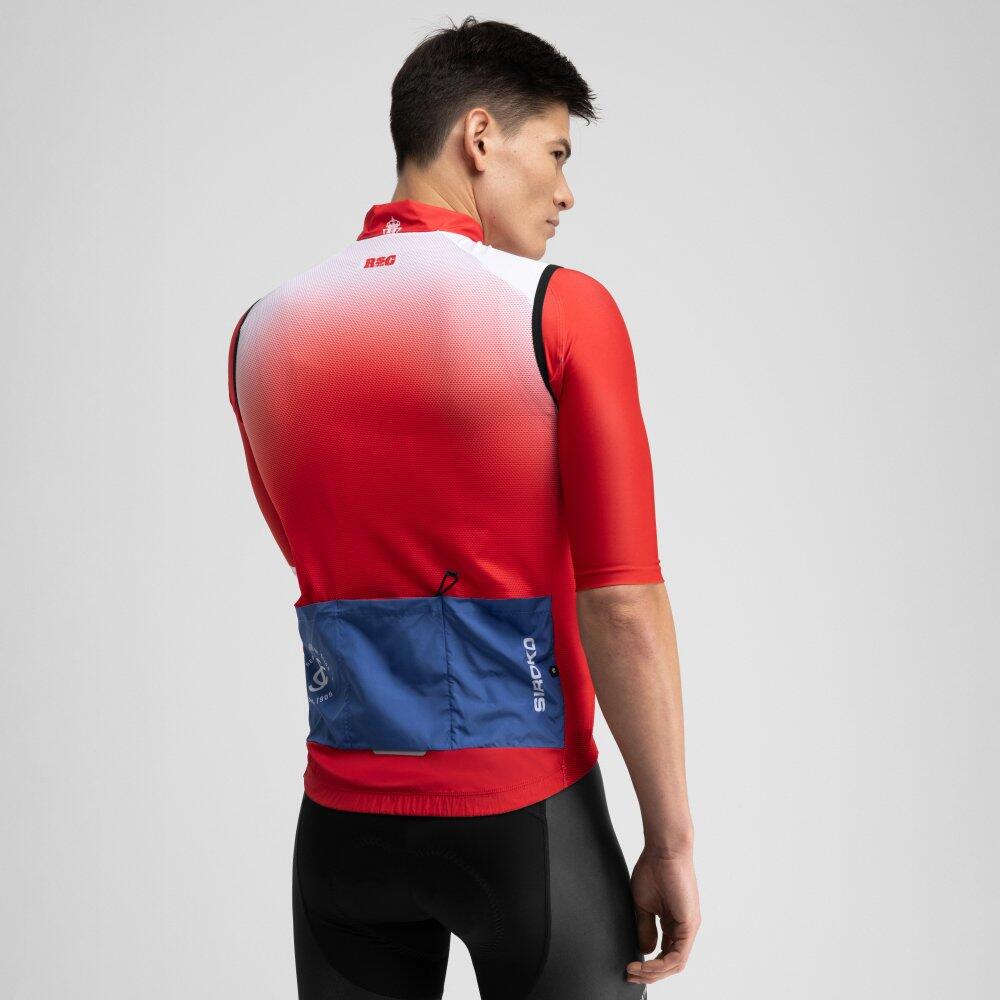 Gilet vélo coupe-vent homme Real Sporting de Gijón x Siroko Cyclisme SC V1 Mar 6/7