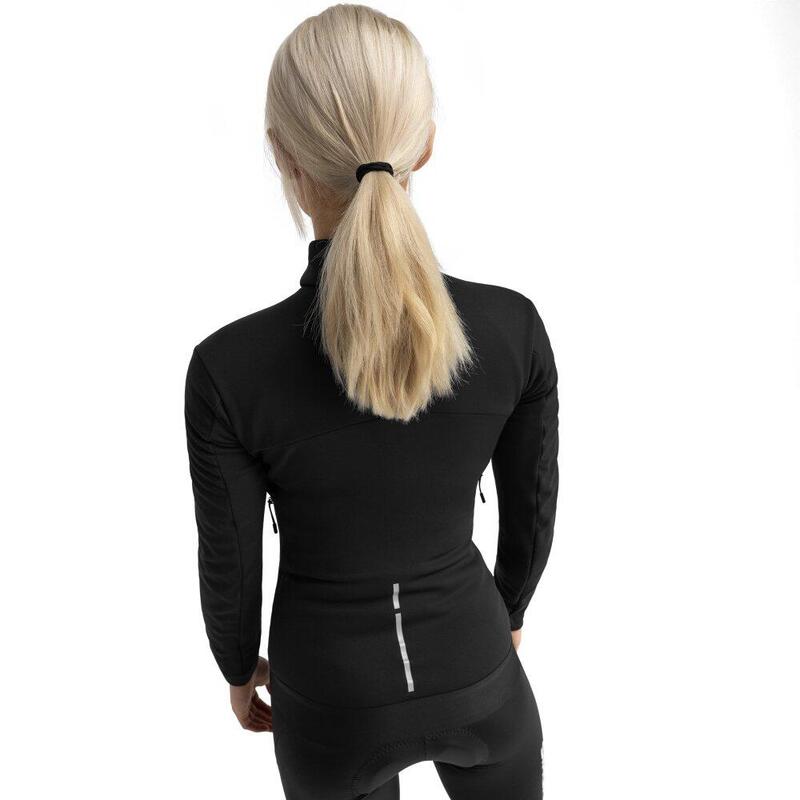 Veste vélo d'hiver softshell femme Cyclisme Core Abyss Noir