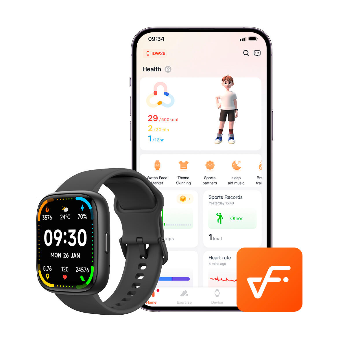 Montre connectée SWB29 - Alexa stemassistent - Sport - Wellness 5/7
